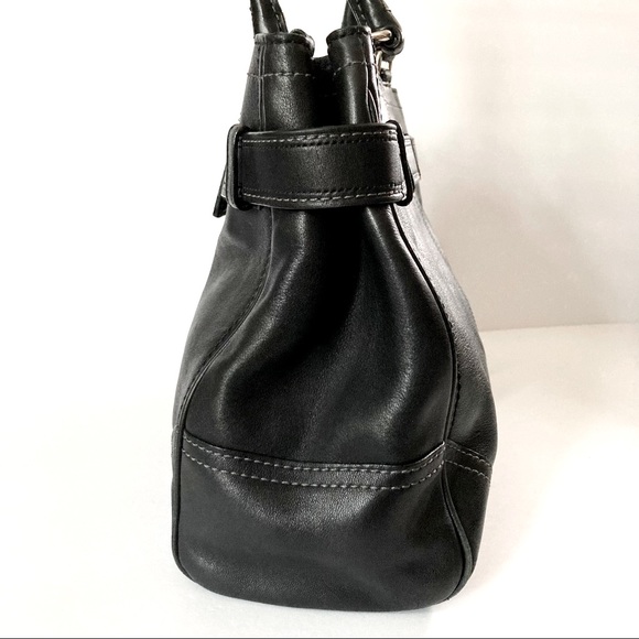 COACH Hamptons Satchel F08A71 Black Leather Bag - Picture 3 of 16